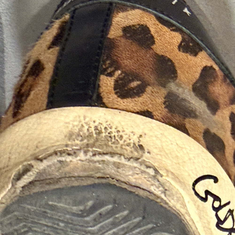 Golden Goose Leopard Print Low-Top Sneakers with Red Glitter Star - Picture 9 of 11